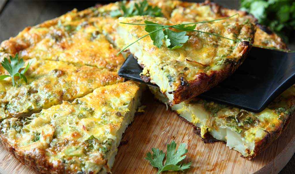 Belly-pleasing and easy veggie frittata
