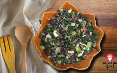 Wild rice and kale salad with cranberry vinaigrette